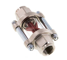 G1/4'' brass flow indicator with impeller 0.6-3 l/min 25 bar