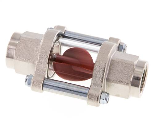 G1/2'' brass flow indicator with impeller 1.3-6.3 l/min 25 bar