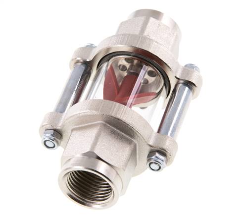 G1/2'' brass flow indicator with impeller 1.3-6.3 l/min 25 bar