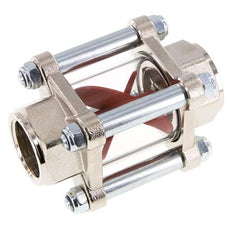 G1'' brass flow indicator with impeller 2.2-27 l/min 25 bar