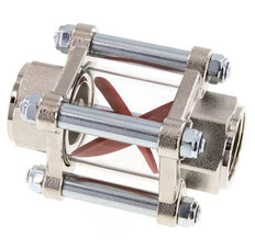 G1'' brass flow indicator with impeller 2.2-27 l/min 25 bar