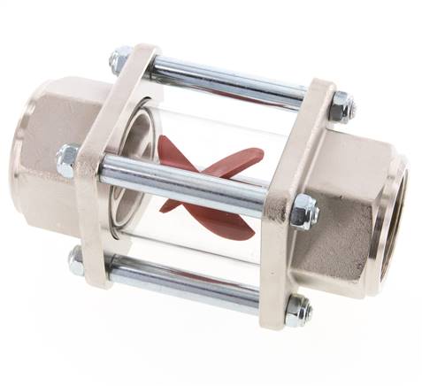 G1 1/2'' brass flow indicator with impeller 11-60 l/min 15 bar