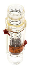 G1'' plastic variable area flow meter oil 100 cSt 1-18 l/min