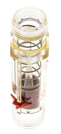G1'' plastic variable area flow meter oil 100 cSt 5-45 l/min