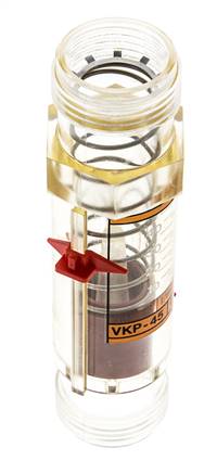 G1'' plastic variable area flow meter oil 100 cSt 5-45 l/min