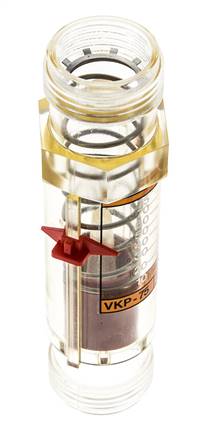 G1'' plastic variable area flow meter oil 100 cSt 10-75 l/min