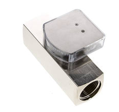 G1'' brass variable area flow meter oil 0.1-0.8 l/min 250 bar