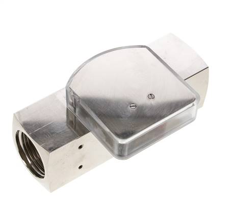 G1'' brass variable area flow meter oil 2-8 l/min 250 bar