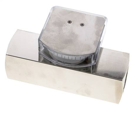 G1'' brass variable area flow meter oil 3-10 l/min 250 bar
