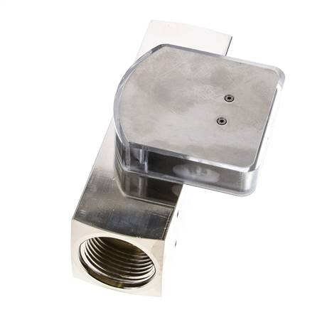 G1'' brass variable area flow meter oil 3-10 l/min 250 bar