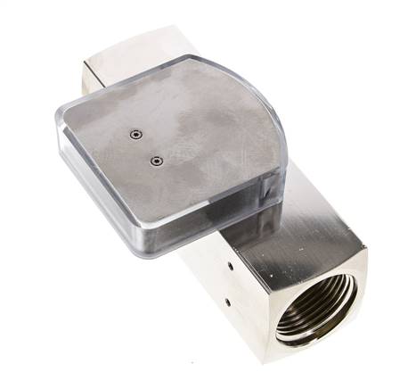 G1'' brass variable area flow meter oil 3-10 l/min 250 bar