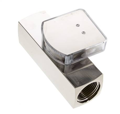 G1'' brass variable area flow meter oil 5-15 l/min 250 bar