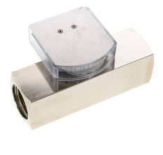 G1'' brass variable area flow meter oil 8-24 l/min 250 bar