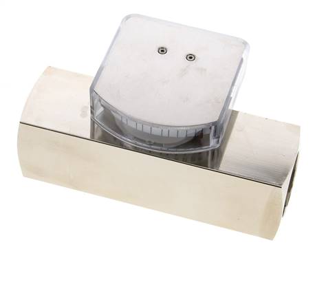 G1'' brass variable area flow meter oil 8-24 l/min 250 bar
