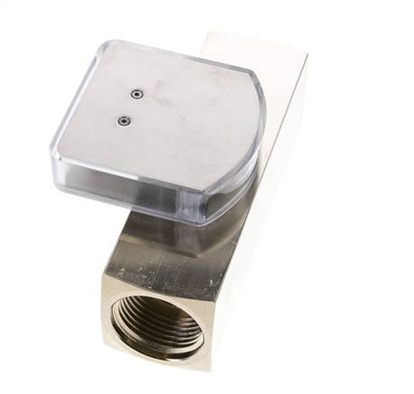 G1'' brass variable area flow meter oil 8-24 l/min 250 bar