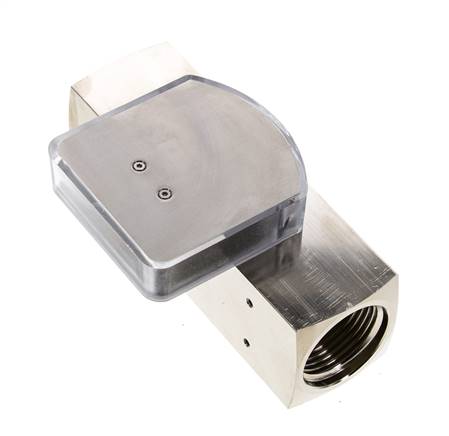 G1'' brass variable area flow meter oil 10-30 l/min 250 bar