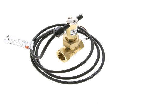 G1/2'' brass inline paddle flow switch 2.7-6.4 l/min 100 bar
