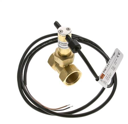 G3/4'' brass inline paddle flow switch 7.7-13.4 l/min 100 bar