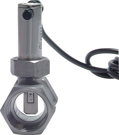 G1 1/4'' brass inline paddle flow switch 22-38.6 l/min 25 bar