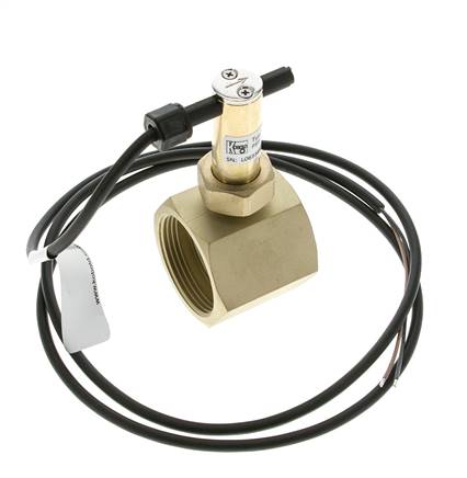 G1 1/2'' brass inline paddle flow switch 34.8-64.2 l/min 25 bar