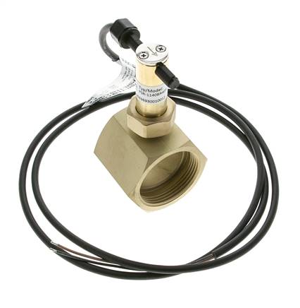 G1 1/2'' brass inline paddle flow switch 34.8-64.2 l/min 25 bar