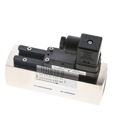 G1'' brass variable area flow switch oil 8-24 l/min 250 bar