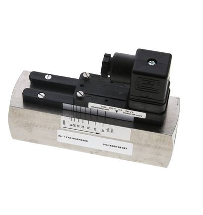 G1'' stainless variable area flow switch water 15-45 l/min 300 bar