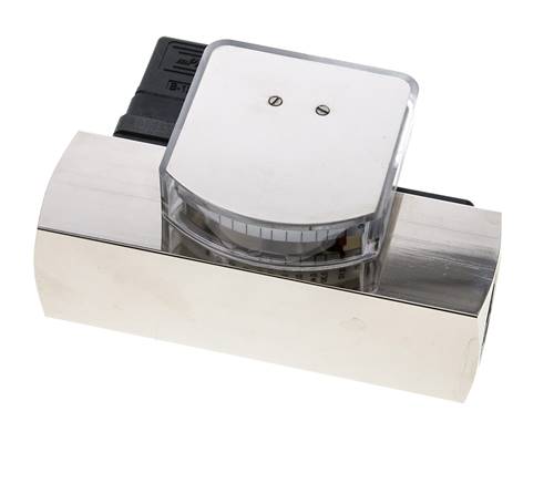 G1'' brass variable area flow meter & switch oil 0.1-0.8 l/min