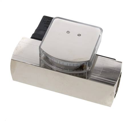 G1'' brass variable area flow meter & switch oil 8-24 l/min