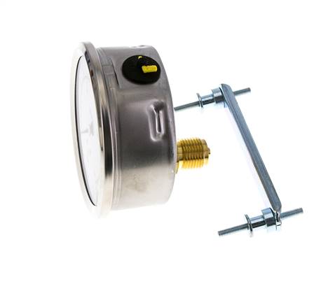 G1/2 Rear Connection Glycerine Pressure Gauge 0 to 10 bar 100mm WIKA