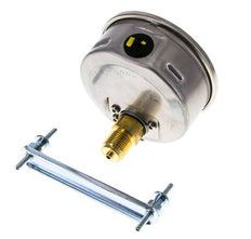 G1/2 Rear Connection Glycerine Pressure Gauge 0 to 10 bar 100mm WIKA