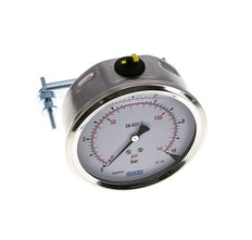 G1/2 Rear Connection Glycerine Pressure Gauge 0 to 10 bar 100mm WIKA