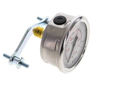 G1/4 Rear Connection Glycerine Pressure Gauge 0 to 160 bar 63mm WIKA
