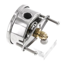 G1/4 Rear Connection Glycerine Pressure Gauge 0 to 25 bar 63mm