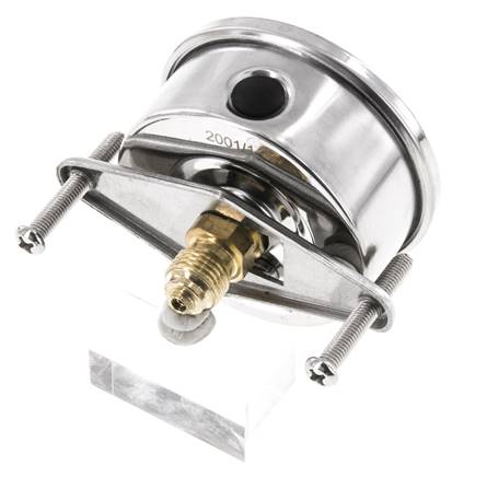 G1/4 Rear Connection Glycerine Pressure Gauge 0 to 25 bar 63mm