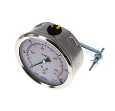 G1/2 Rear Connection Glycerine Pressure Gauge 0 to 60 bar 100mm WIKA