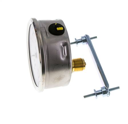 G1/2 Rear Connection Glycerine Pressure Gauge 0 to 60 bar 100mm WIKA