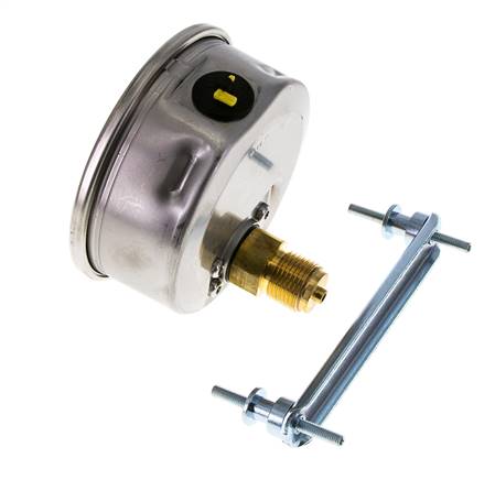 G1/2 Rear Connection Glycerine Pressure Gauge 0 to 60 bar 100mm WIKA