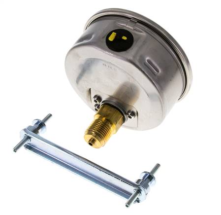 G1/2 Rear Connection Glycerine Pressure Gauge 0 to 60 bar 100mm WIKA