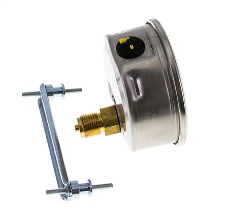 G1/2 Rear Connection Glycerine Pressure Gauge 0 to 60 bar 100mm WIKA