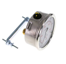 G1/2 Rear Connection Glycerine Pressure Gauge 0 to 60 bar 100mm WIKA