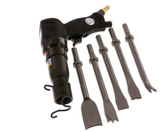 Compressed Air Chisel Hammer Set With 5 Chisels