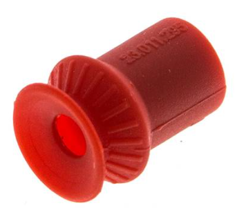 11mm Bellows Silicone Red Vacuum Suction Cup Stroke 4.5mm [2 Pieces]