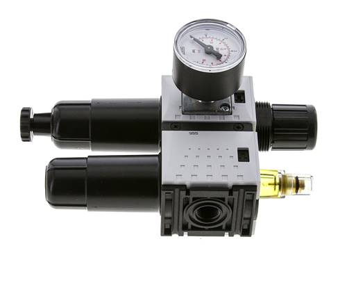FRL 2-Part G1/4'' 800 l/min 0.2-4.0bar/3-58psi Semi-Auto 40 mm Pressure Gauge Metal Futura 0