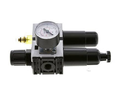 FRL 2-Part G1/4'' 800 l/min 0.2-4.0bar/3-58psi Semi-Auto 40 mm Pressure Gauge Metal Futura 0