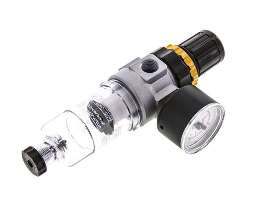 Filter-Regulator G1/4'' 350 l/min 0.5-6.0bar/7-87psi Semi-Auto Polycarbonate Standard 0
