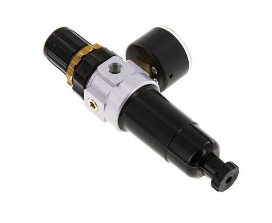 Filter-Regulator G1/8'' 350 l/min 0.5-10.0bar/7-145psi Semi-Auto Metal Standard 0