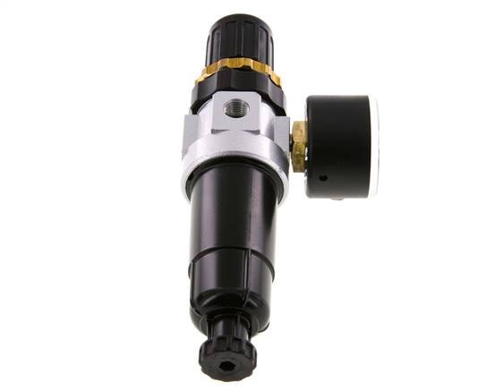 Filter-Regulator G1/8'' 350 l/min 0.5-10.0bar/7-145psi Semi-Auto Metal Standard 0