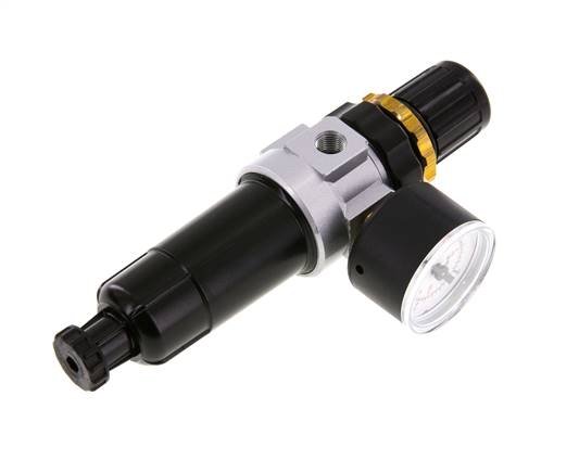 Filter-Regulator G1/8'' 350 l/min 0.5-10.0bar/7-145psi Semi-Auto Metal Standard 0