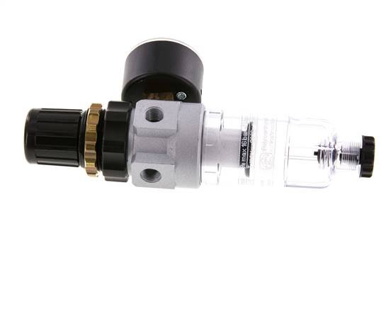Filter-Regulator G1/8'' 350 l/min 0.5-10.0bar/7-145psi Semi-Auto Polycarbonate Standard 0